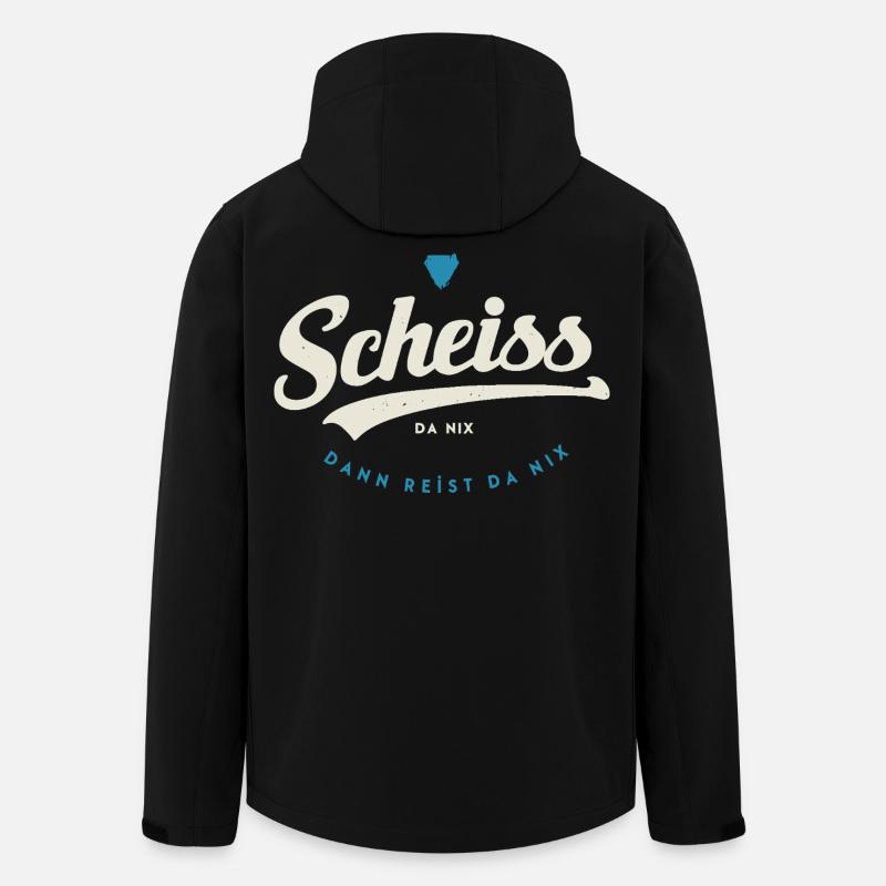 Scheiss da nix - Veste softshell homme en polyester recyclé Stanley/Stella - noir