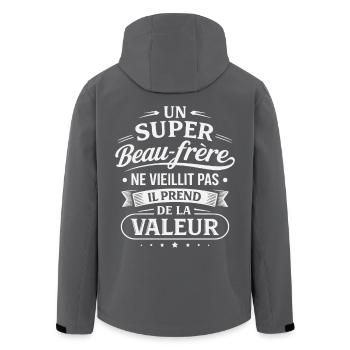 A great brother-in-law doesn't age - Men’s Recycled Softshell Jacket by Stanley/Stella - black - Back - AI Model Male 185 light (185cm)