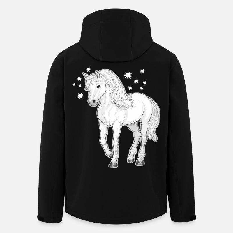 Cheval avec des étoiles - Veste softshell homme en polyester recyclé Stanley/Stella - noir
