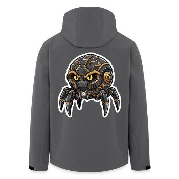 Araignée Horlogère Steampunk Noire Sentinelle - Veste softshell homme en polyester recyclé Stanley/Stella - noir - Dos - AI Model Male 185 light (185cm)