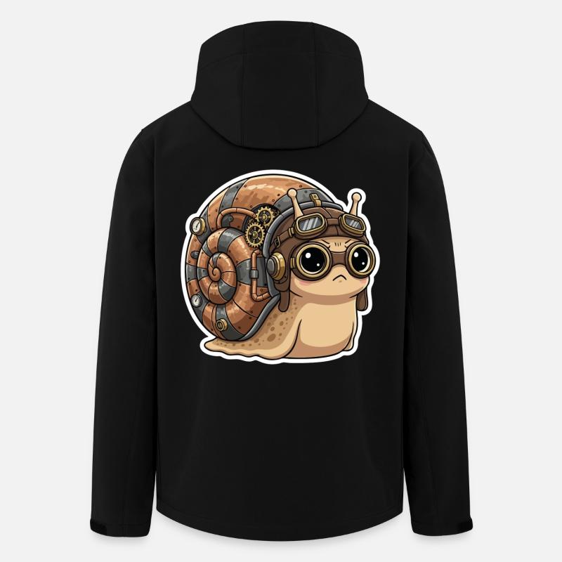 Snail Aviator Steampunk Shell Copper - Recycelte Männer Softshell-Jacke von Stanley/Stella - Schwarz