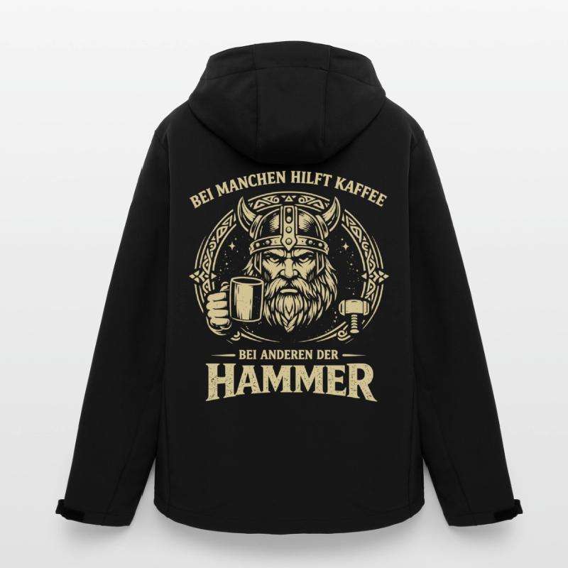 Kaffee oder Hammer Wikinger Spruch mit Humor Recycelte Männer Softshell-Jacke von Stanley/Stella