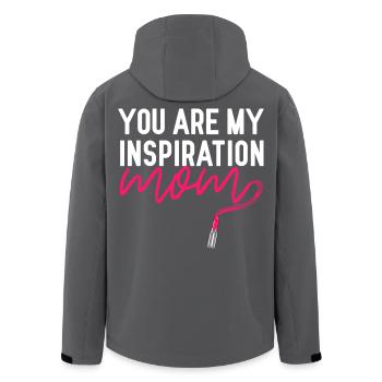 Tu es mon inspiration maman Chemise rouge à lèvres - Veste softshell homme en polyester recyclé Stanley/Stella - noir - Dos - AI Model Male 185 light (185cm)