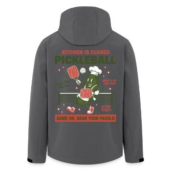 Pickleball Kitchen Is Closed Funny Love Pickleball - Men’s Recycled Softshell Jacket by Stanley/Stella - black - Back - AI Model Male 185 light (185cm)