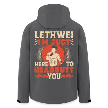 Burmesisches Boxen Kopfstoß Lethwei Trainingskunst von 9 - Recycelte Männer Softshell-Jacke von Stanley/Stella - Schwarz - Hinten - AI Model Male 185 light (185cm)