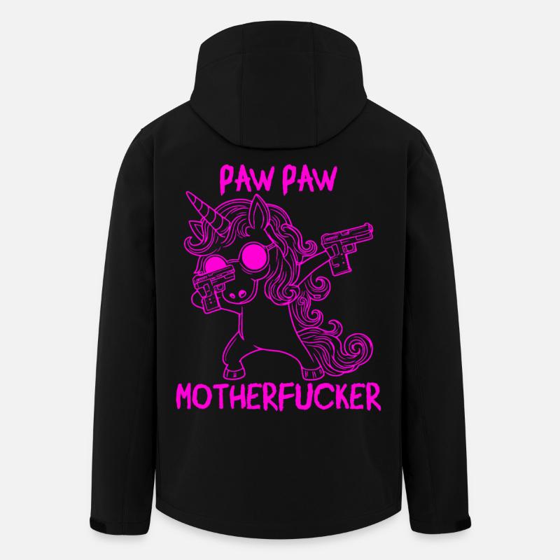 Paw Paw Unicorn - Recycelte Männer Softshell-Jacke von Stanley/Stella - Schwarz