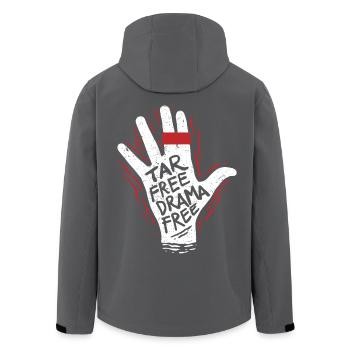 Non-fumeur, ex-fumeur, sans goudron, sans drame, sans drame - Veste softshell homme en polyester recyclé Stanley/Stella - noir - Dos - AI Model Male 185 light (185cm)