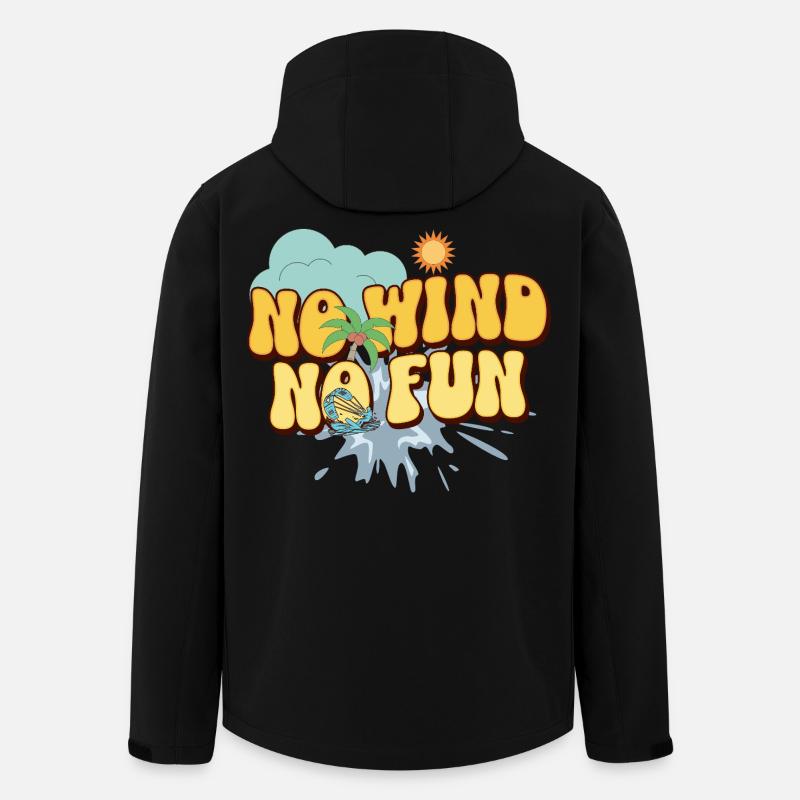 No Wind No Fun - Men’s Recycled Softshell Jacket by Stanley/Stella - black