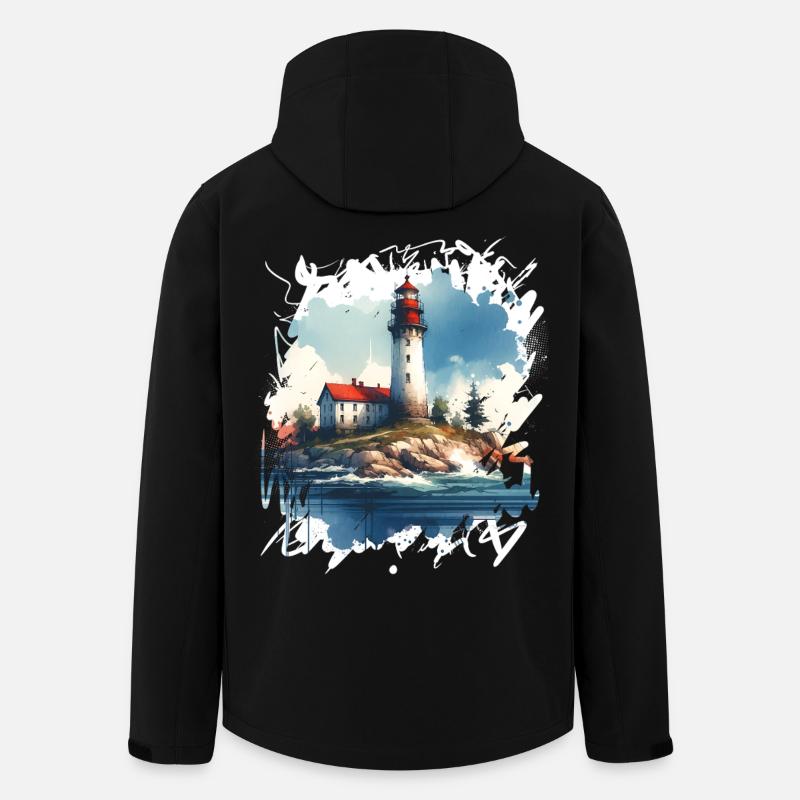 Leuchtturm - Recycelte Männer Softshell-Jacke von Stanley/Stella - Schwarz