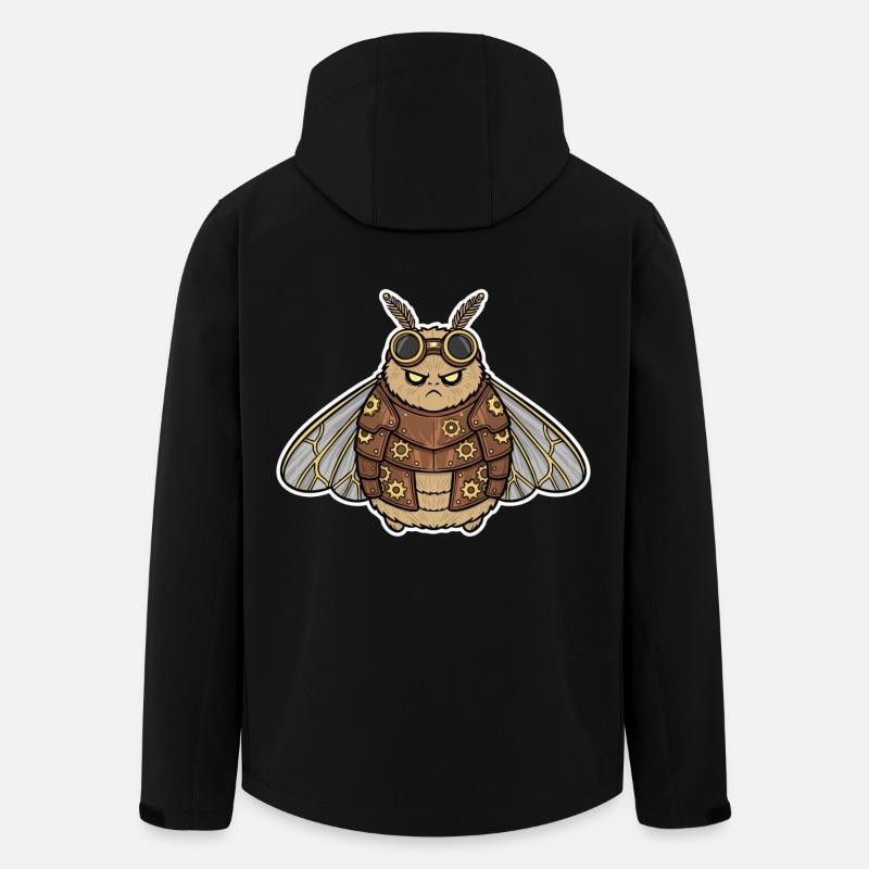 Steampunk Night Moth Rüstung Bronze Zahnräder - Recycelte Männer Softshell-Jacke von Stanley/Stella - Schwarz