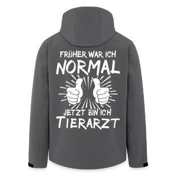 Tierarzt - Recycelte Männer Softshell-Jacke von Stanley/Stella - Schwarz - Hinten - AI Model Male 185 light (185cm)