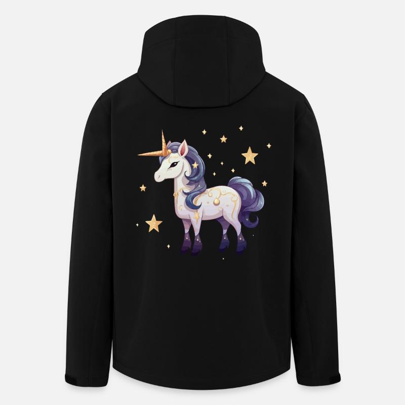 Magical Star Unicorn - Men’s Recycled Softshell Jacket by Stanley/Stella - black