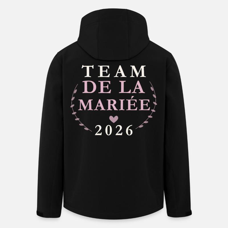 Équipe Mariée 2026 - Veste softshell homme en polyester recyclé Stanley/Stella - noir