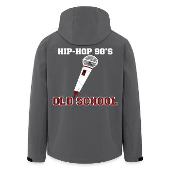 Hip Hop 90er Old School DJ Vinyl - Recycelte Männer Softshell-Jacke von Stanley/Stella - Schwarz - Hinten - AI Model Male 185 light (185cm)