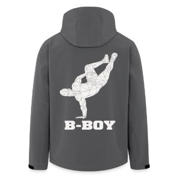 Breakdance B-Boy Streetdance Hip Hop - Recycelte Männer Softshell-Jacke von Stanley/Stella - Schwarz - Hinten - AI Model Male 185 light (185cm)