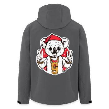 Festliches Koala-Bling mit 9 Anhängern - Recycelte Männer Softshell-Jacke von Stanley/Stella - Schwarz - Hinten - AI Model Male 185 light (185cm)