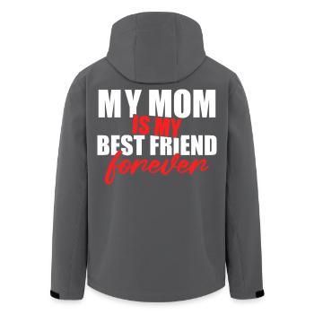 Maman est ma meilleure amie Forever Shirt - Veste softshell homme en polyester recyclé Stanley/Stella - charbon - Dos - AI Model Male 185 light (185cm)