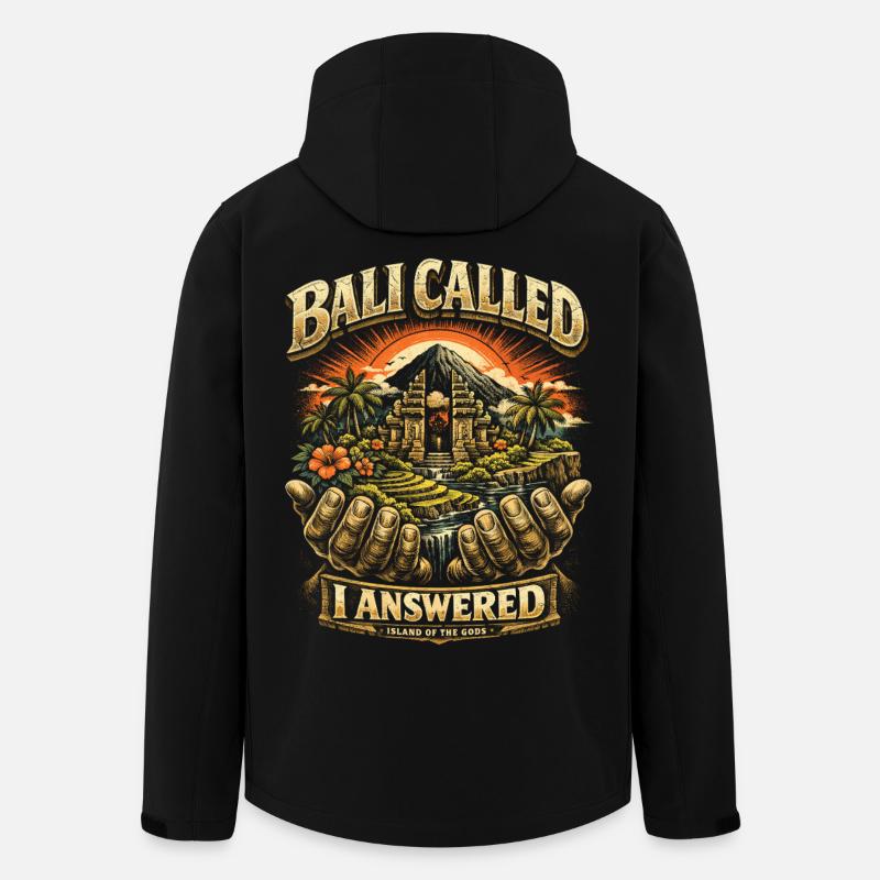 Bali Reise - Recycelte Männer Softshell-Jacke Discoverer von Stanley/Stella - Schwarz