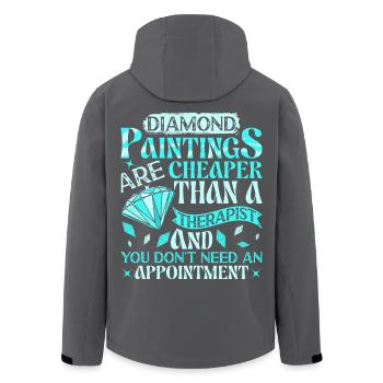 Diamond Painting Collection Storage Diamond Artist - Recycelte Männer Softshell-Jacke von Stanley/Stella - Schwarz - Hinten - AI Model Male 185 light (185cm)