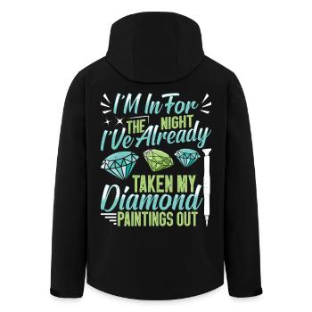 Diamant-Mal-Kits für Erwachsene Maler Diamond - Recycelte Männer Softshell-Jacke von Stanley/Stella - Schwarz - Hinten - AI Model Male 185 light (185cm)