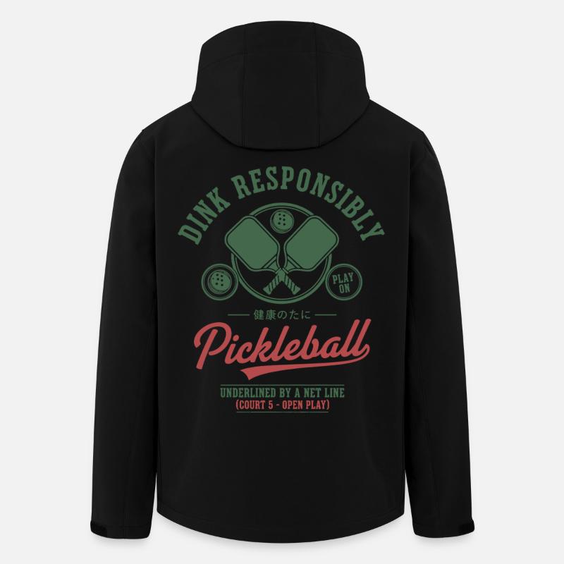 Pickleball-lustiger Spieler lieben Pickleball-Paddel - Recycelte Männer Softshell-Jacke von Stanley/Stella - Schwarz