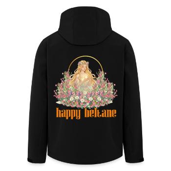 Happy Beltane Blessings May Day Celebrations Pagan - Men’s Recycled Softshell Jacket by Stanley/Stella - black - Back - AI Model Male 185 light (185cm)