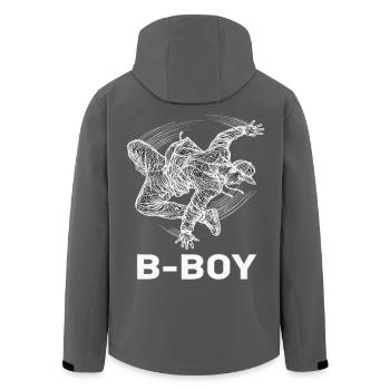 Breakdance B-Boy Streetdance Hip Hop - Recycelte Männer Softshell-Jacke von Stanley/Stella - Schwarz - Hinten - AI Model Male 185 light (185cm)
