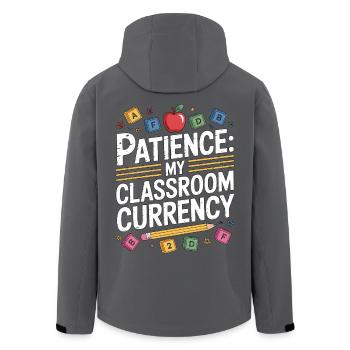 Elementary Teacher Patience My Teaching Career - Men’s Recycled Softshell Jacket by Stanley/Stella - black - Back - AI Model Male 185 light (185cm)