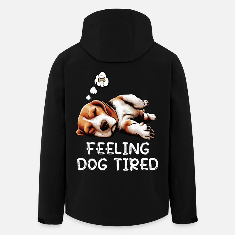 Feeling Dog Tired Beagle Beaglebesitzer Beaglehund - Recycelte Männer Softshell-Jacke von Stanley/Stella - Schwarz