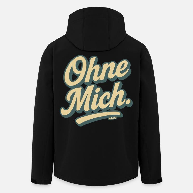 Ohe Mich Retro Schrift - Recycelte Männer Softshell-Jacke von Stanley/Stella - Schwarz