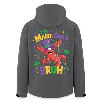 Chemise de crabe de Mardi Gras. C’est du bouillon de Mardi Gras - Veste softshell homme en polyester recyclé Stanley/Stella - noir - Dos - AI Model Male 185 light (185cm)