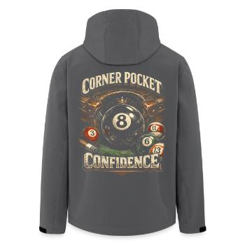 Confiance dans la poche de coin du billard à 8 balles - Veste softshell homme en polyester recyclé Stanley/Stella - noir - Dos - AI Model Male 185 light (185cm)