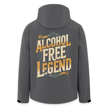 Antialkoholiker Abstinent Alcohol Free Legend - Recycelte Männer Softshell-Jacke von Stanley/Stella - Schwarz - Hinten - AI Model Male 185 light (185cm)