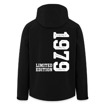 47th Birthday 1979 Limited Edition Man Woman - Men’s Recycled Softshell Jacket by Stanley/Stella - black - Back - AI Model Male 185 light (185cm)
