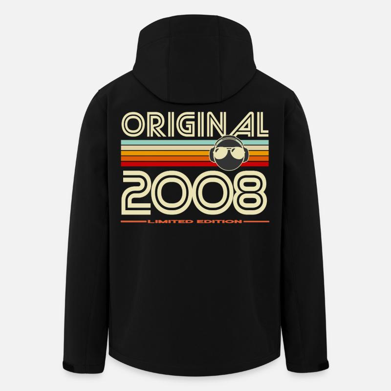 Original 2008 Édition Rétro - Veste softshell homme en polyester recyclé Stanley/Stella - noir