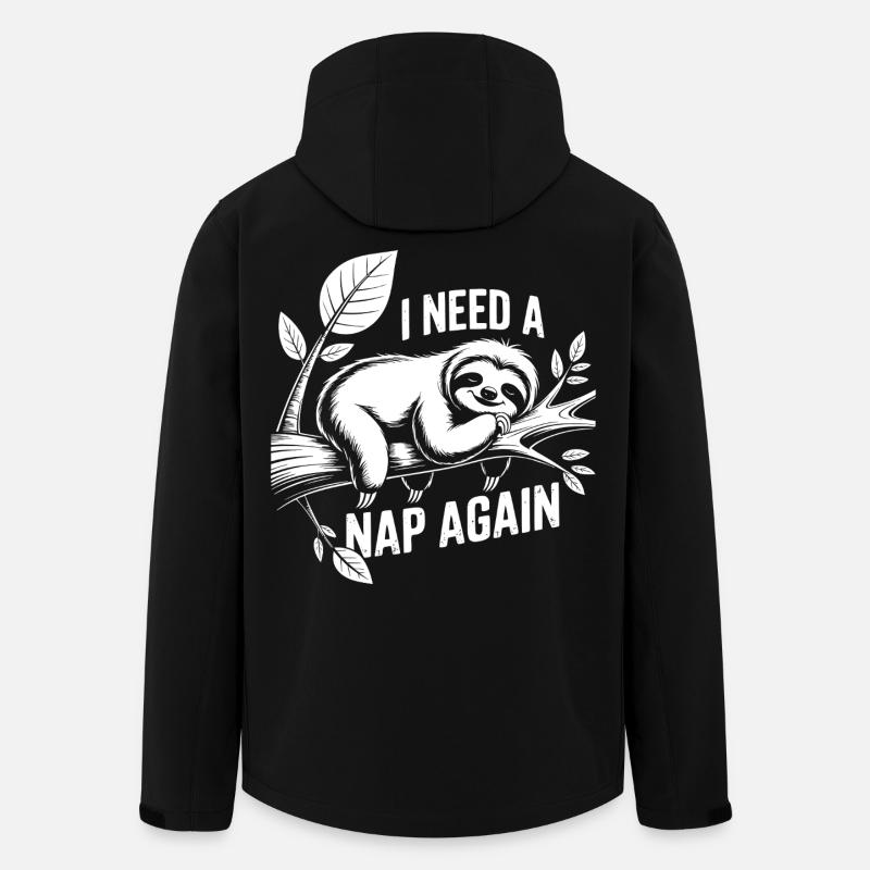 Ich brauch nen Nap - Recycelte Männer Softshell-Jacke von Stanley/Stella - Schwarz