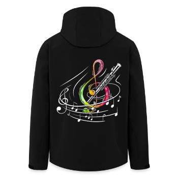 Marimbiste Musicien de percussion de pratique - Veste softshell homme en polyester recyclé Stanley/Stella - noir - Dos - AI Model Male 185 light (185cm)