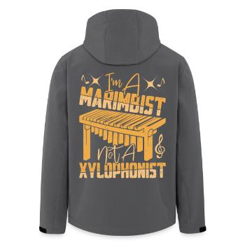  Marimbist not a Xylophonist Percussion Musician - Men’s Recycled Softshell Jacket by Stanley/Stella - black - Back - AI Model Male 185 light (185cm)