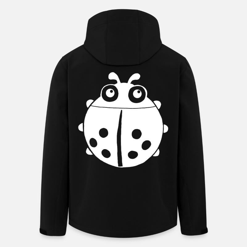 White ladybug - Men’s Recycled Softshell Jacket by Stanley/Stella - black