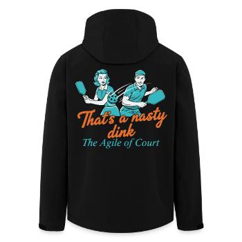 Joueur de pickleball : c’est un terrain agile vraiment dégueulasse - Veste softshell homme en polyester recyclé Stanley/Stella - noir - Dos - AI Model Male 185 light (185cm)