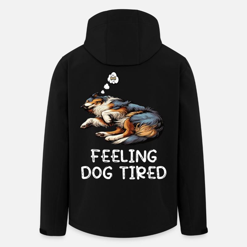 Feeling Dog Tired Australian Shepherd Aussiehalter - Recycelte Männer Softshell-Jacke von Stanley/Stella - Schwarz