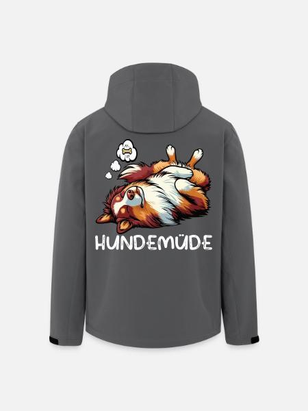 Hundemüde Australian Shepherd Aussie Aussiehalter - Recycelte Männer Softshell-Jacke von Stanley/Stella - Schwarz