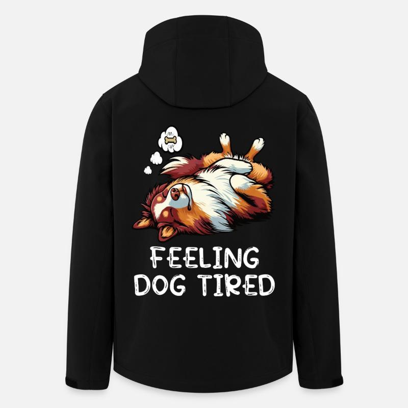 Feeling Dog Tired Australian Shepherd Aussiehalter - Recycelte Männer Softshell-Jacke von Stanley/Stella - Schwarz