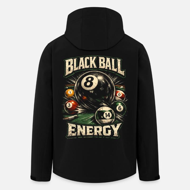 8-Ball Billard - Recycelte Männer Softshell-Jacke von Stanley/Stella - Schwarz