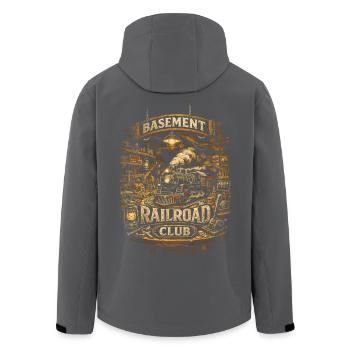 Club ferroviaire miniature du réseau ferroviaire en sous-sol - Veste softshell homme en polyester recyclé Stanley/Stella - noir - Dos - AI Model Male 185 light (185cm)