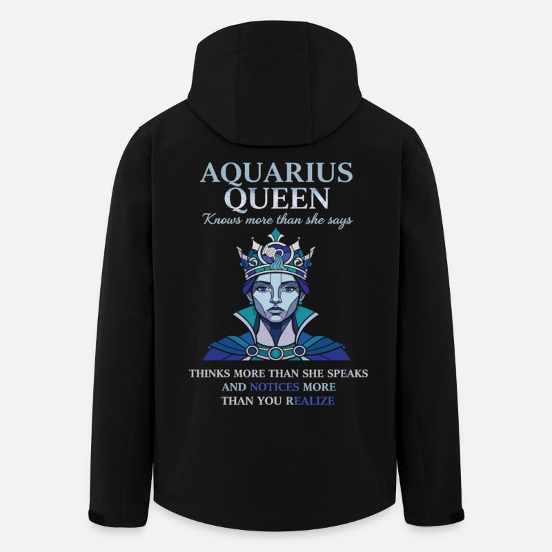 Aquarius Queen Sternzeichen Wassermann - Recycelte Männer Softshell-Jacke von Stanley/Stella - Schwarz