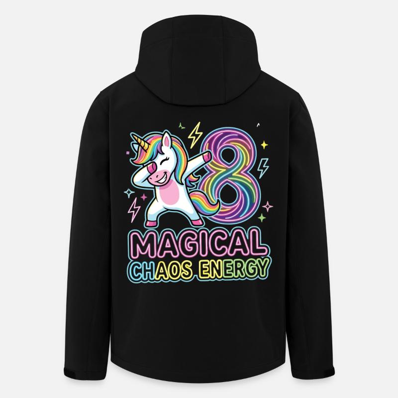 8 Magical Chaos Energy Einhorn Design - Recycelte Männer Softshell-Jacke von Stanley/Stella - Schwarz
