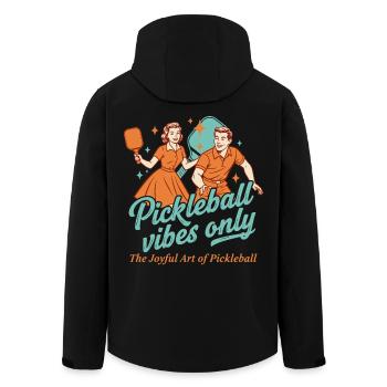 Pickleball-Vibes Nur lustiger Spieler Pickle Ball - Recycelte Männer Softshell-Jacke von Stanley/Stella - Schwarz - Hinten - AI Model Male 185 light (185cm)