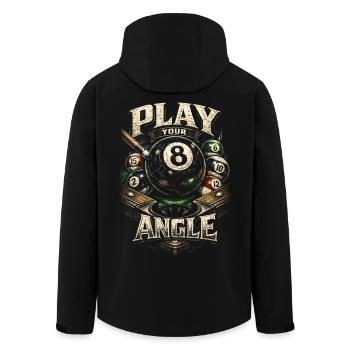 Le billard à 8 billes joue ton angle - Veste softshell homme en polyester recyclé Stanley/Stella - noir - Dos - AI Model Male 185 light (185cm)