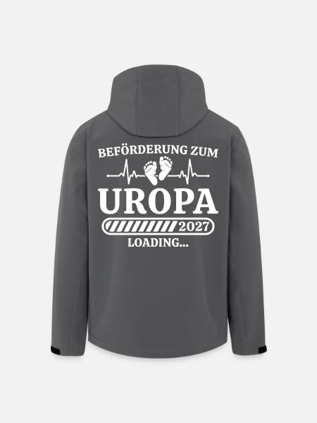 Uropa 2027 Loading – Geschenk Schwangerschaft - Recycelte Männer Softshell-Jacke von Stanley/Stella - Schwarz